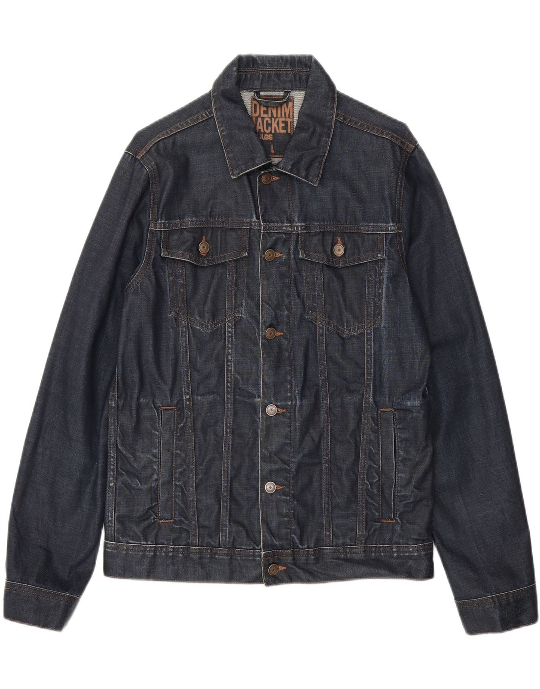 Jules Mens Denim Jacket UK 40 Large Navy Blue
