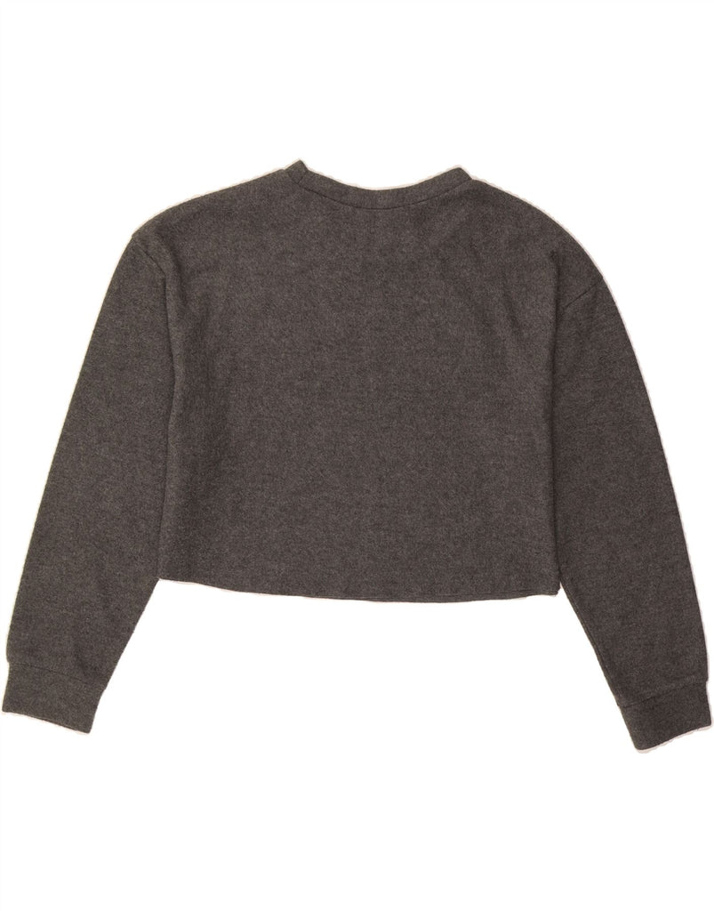 ZARA Womens Oversized Crop Top Long Sleeve UK 10 Small Grey Vintage Zara and Second-Hand Zara from Messina Hembry 