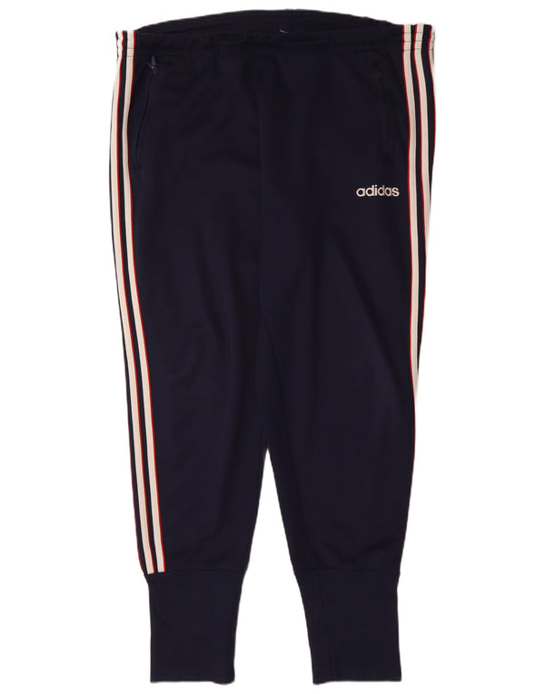 ADIDAS Mens Tracksuit Trousers Joggers UK 44/46 Large  Navy Blue Polyester