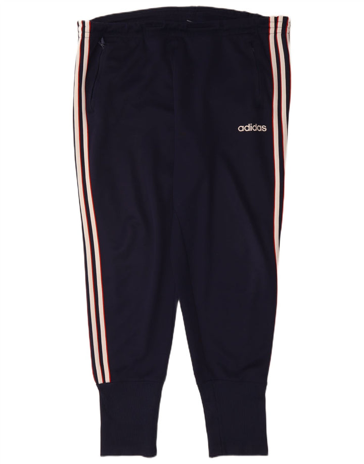 ADIDAS Mens Tracksuit Trousers Joggers UK 44/46 Large  Navy Blue Polyester