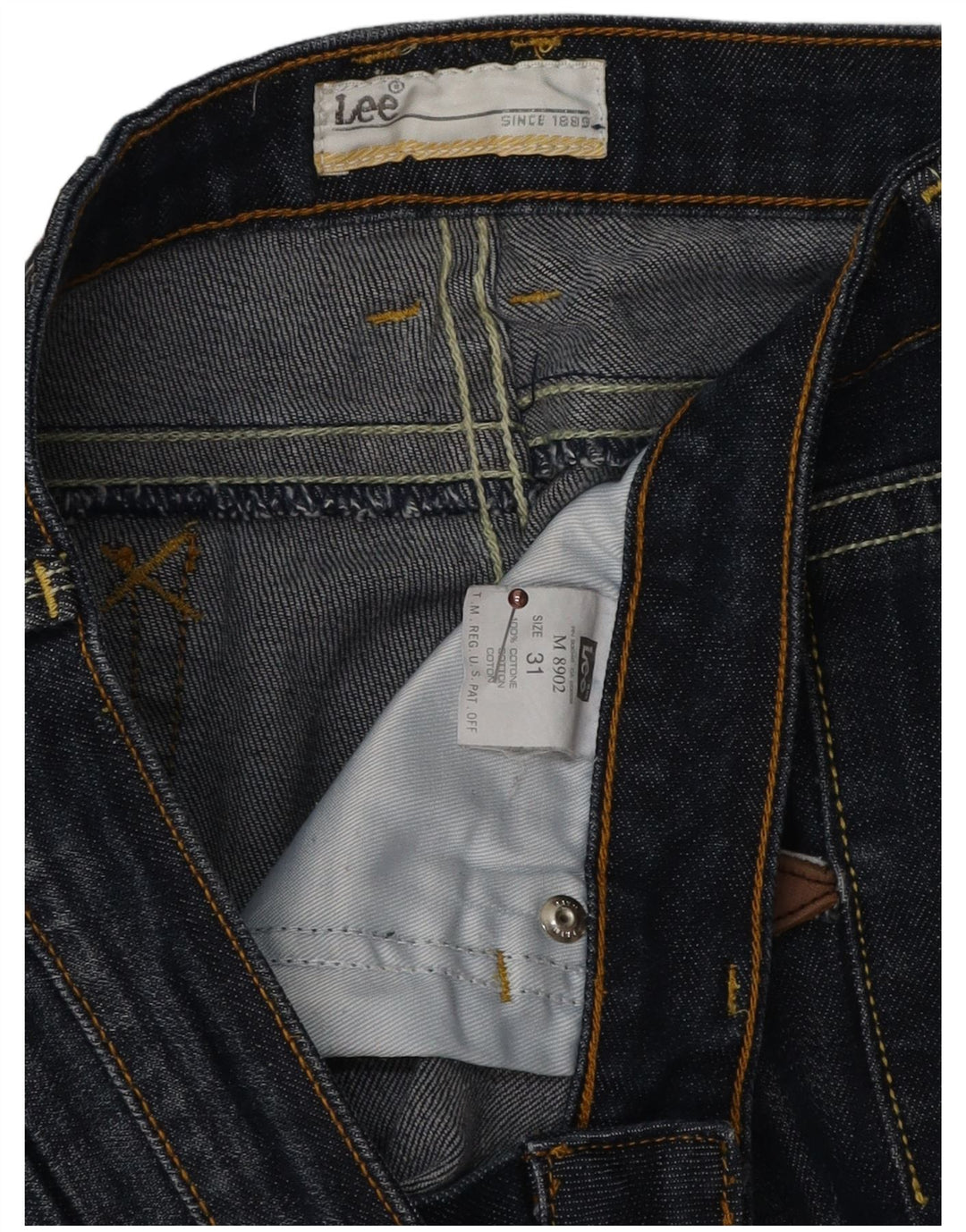 LEE Womens Cropped Jeans W31 L25 Blue Cotton