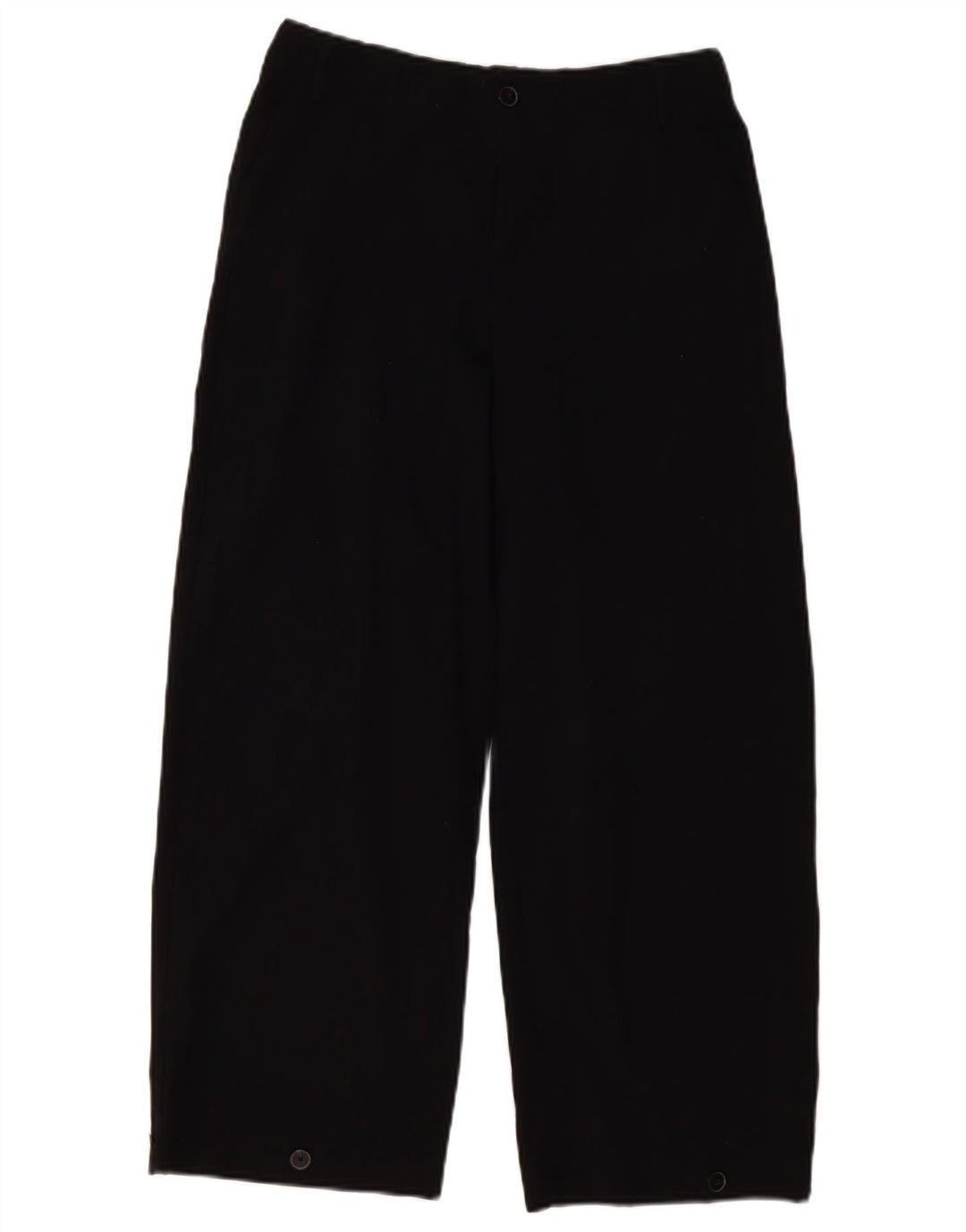 ZARA Womens Wide Leg Chino Trousers Small W26 L26 Black