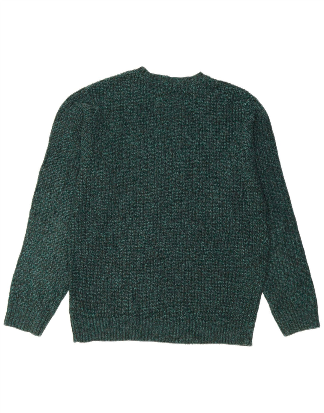 Marks & Spencer Mens Crew Neck Jumper Sweater Medium Green Flecked Acrylic