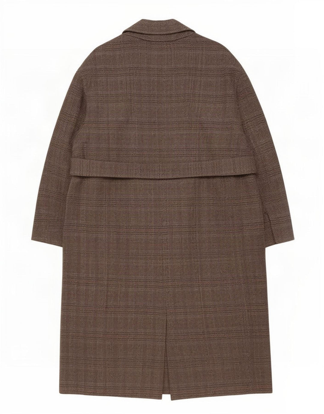 Zara Womens Overcoat UK 16 Large Grey Herringbone Wool