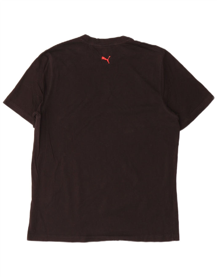 Puma Mens Graphic T-Shirt Top Large Black Cotton