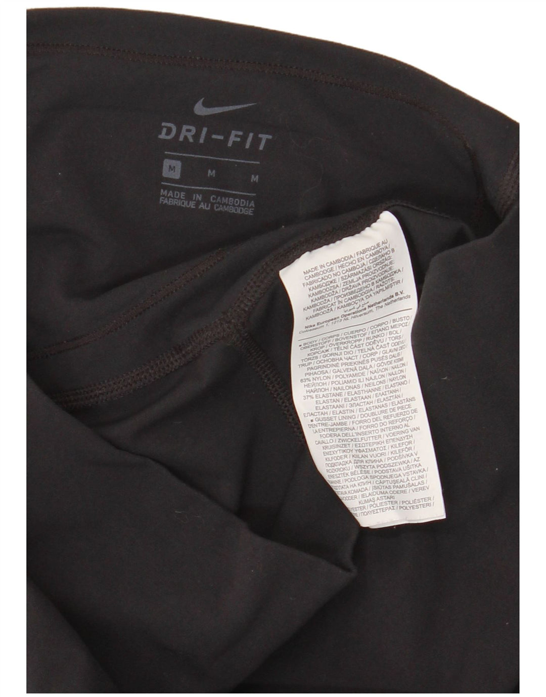 Nike Womens Dri Fit Leggings UK 14 Medium Black Nylon