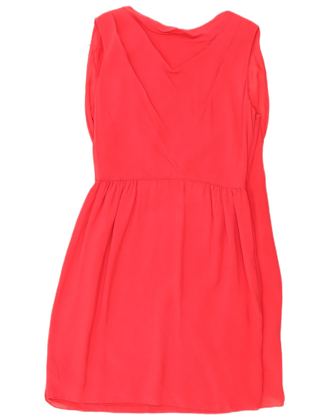 Biba Womens Sleeveless Sheath Dress UK 14 Medium Red Silk