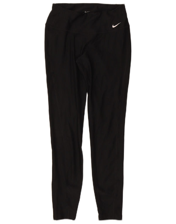Nike Womens Dri Fit Leggings UK 6 XS Black Polyester