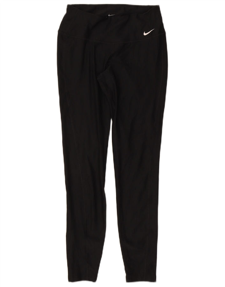 Nike Womens Dri Fit Leggings UK 6 XS Black Polyester