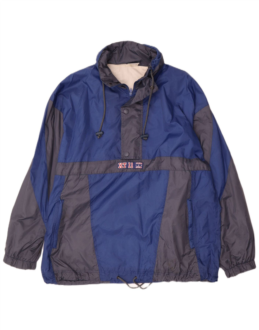 Marcel Clair Mens Pullover Rain Jacket UK 40 Large Blue Colourblock