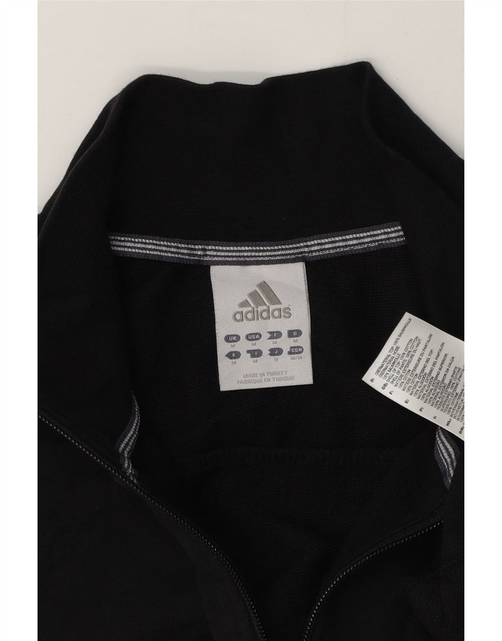Adidas Mens Tracksuit Top Jacket Medium Black Cotton