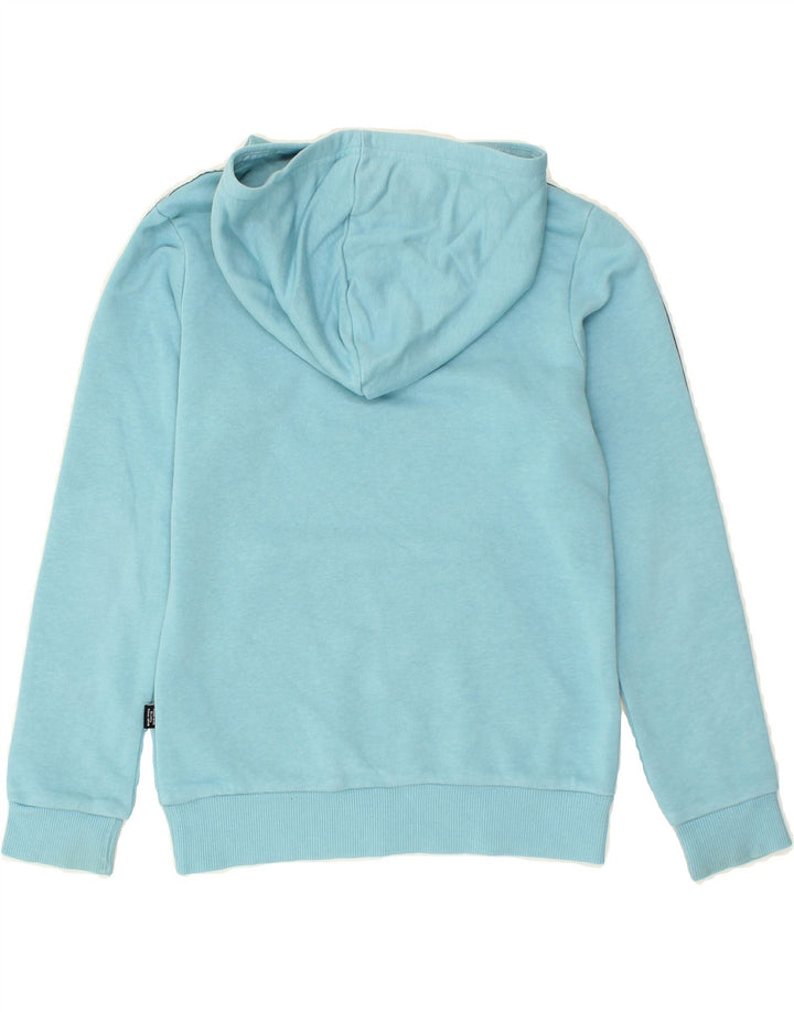 PUMA Boys Graphic Hoodie Jumper 9-10 Years Medium Blue Cotton Vintage Puma and Second-Hand Puma from Messina Hembry 