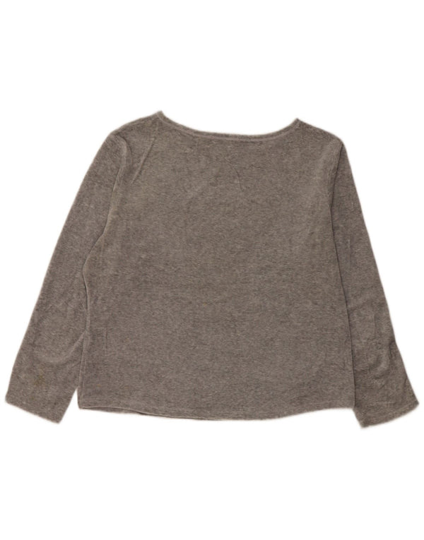 Marks & Spencer Womens Top Long Sleeve UK 14 Large  Grey Polyester
