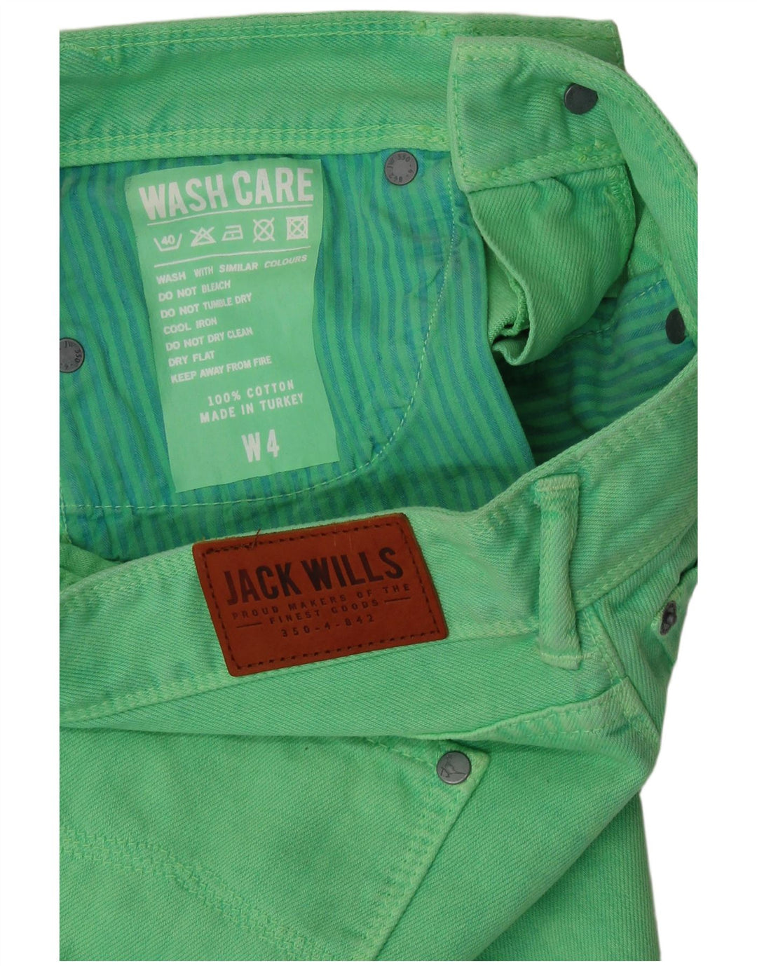 JACK WILLS Womens Denim Skirt UK 4 XS W26  Green Cotton