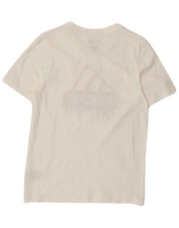 Adidas Boys Regular Fit Graphic T-Shirt Top 10-11 Years Medium White Cotton