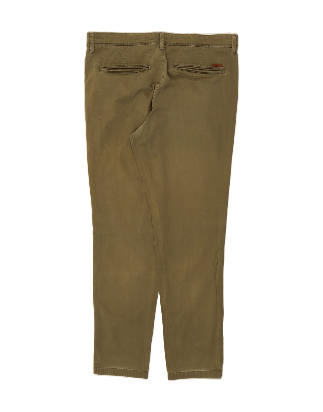 JACK & JONES Mens Slim Chino Trousers W33 L30 Khaki Vintage Jack & Jones and Second-Hand Jack & Jones from Messina Hembry 