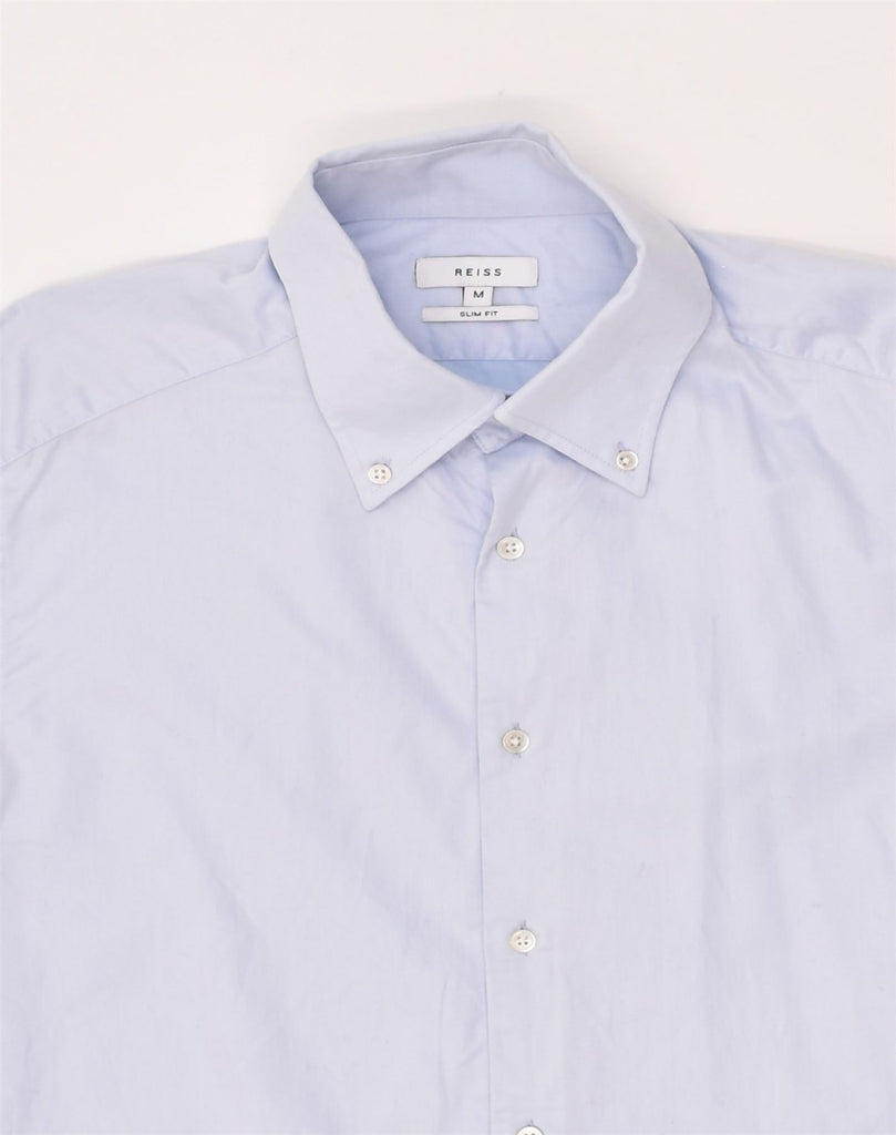 REISS Mens Slim Fit Shirt Medium Blue Cotton | Vintage Reiss | Thrift | Second-Hand Reiss | Used Clothing | Messina Hembry 