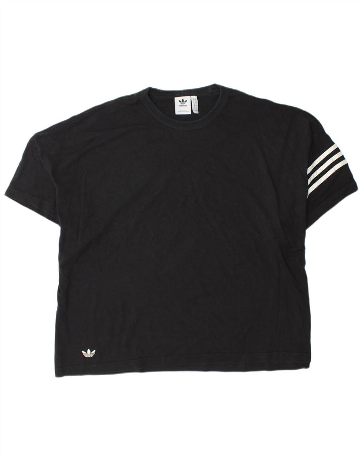Adidas Mens T-Shirt Top 2XL Black Cotton