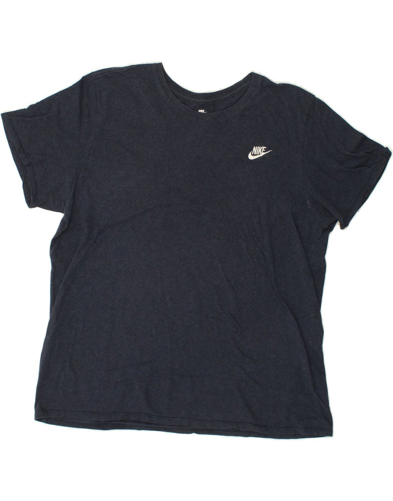 NIKE Mens Athletic Cut T-Shirt Top XL Navy Blue Cotton Vintage Nike and Second-Hand Nike from Messina Hembry 