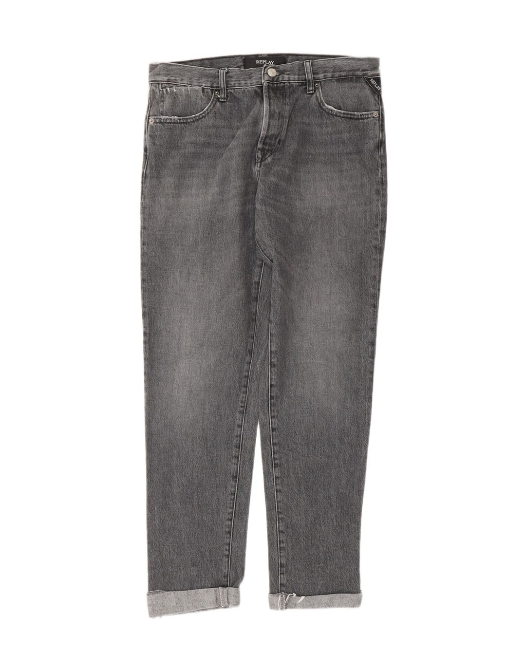 REPLAY Womens Straight Jeans W30 L29 Grey Vintage Replay and Second-Hand Replay from Messina Hembry 