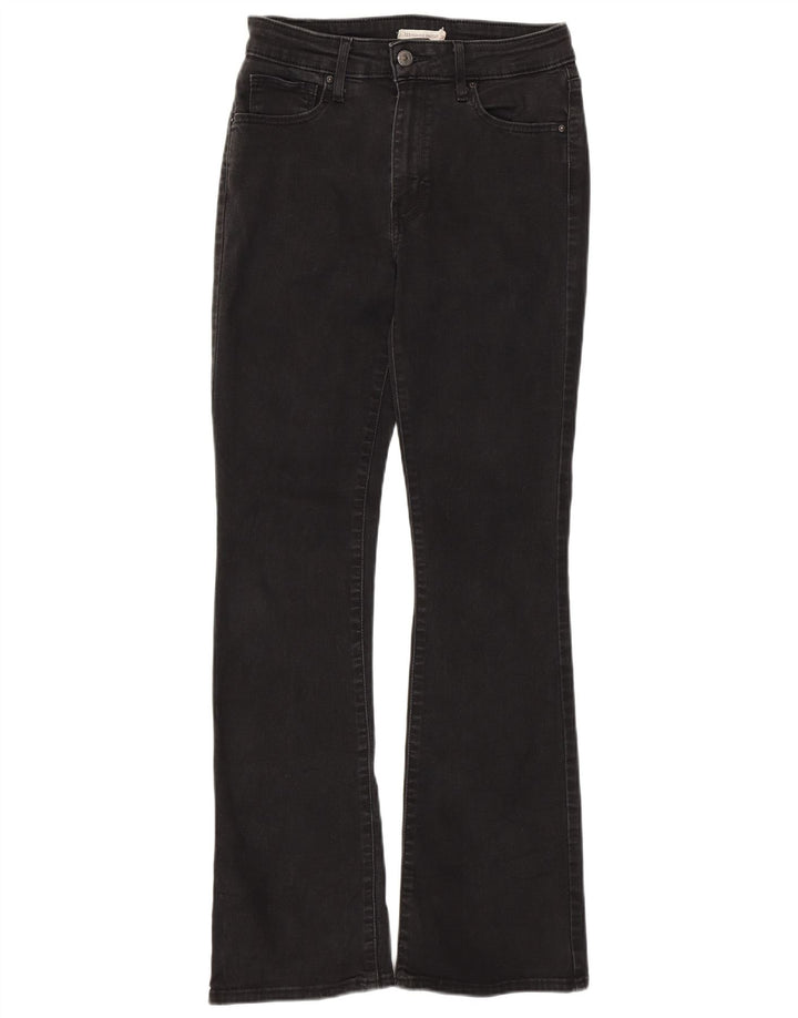 LEVI'S Womens 725 High Rise Bootcut Jeans W29 L32 Black Cotton