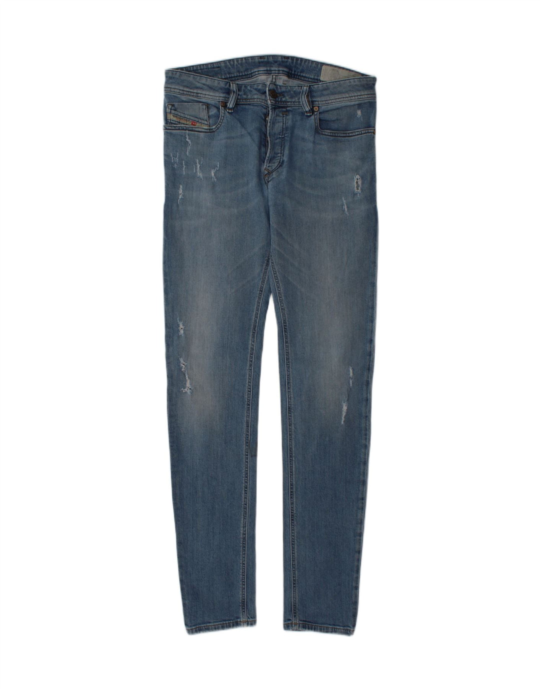 DIESEL Womens Distressed Skinny Jeans W30 L33 Blue Cotton Vintage Diesel and Second-Hand Diesel from Messina Hembry 