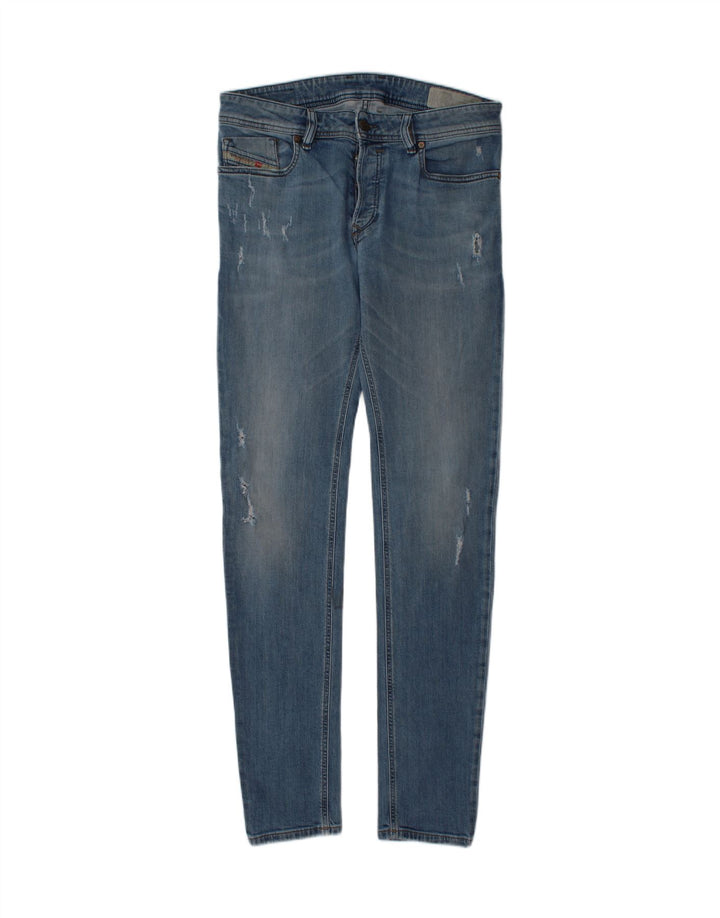 DIESEL Womens Distressed Skinny Jeans W30 L33 Blue Cotton Vintage Diesel and Second-Hand Diesel from Messina Hembry 