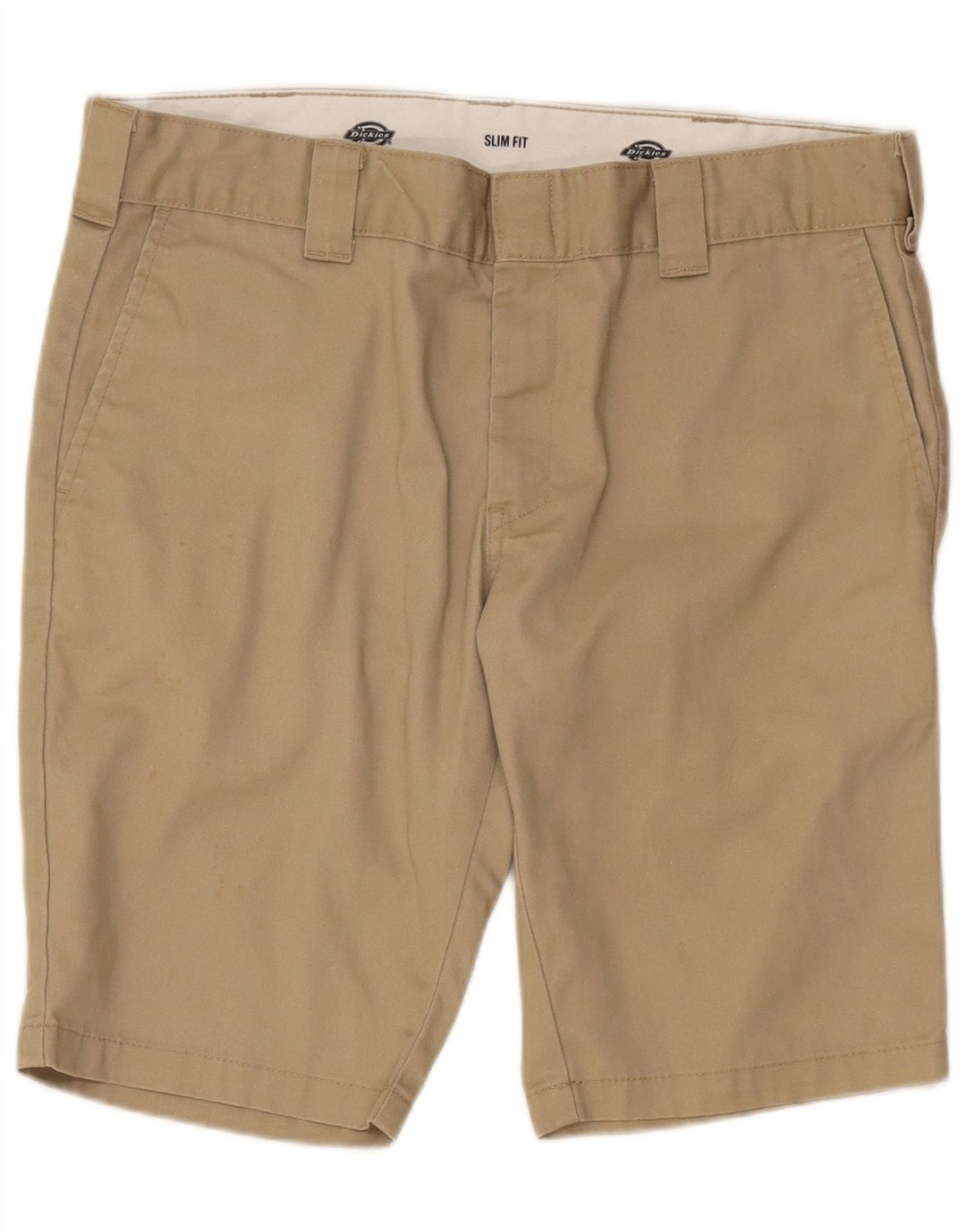 Dickies Mens Slim Fit Chino Shorts W36 Large Beige Polyester