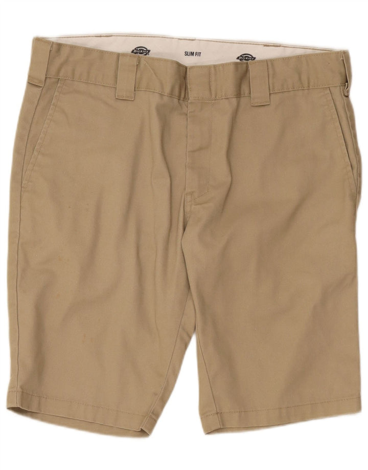 Dickies Mens Slim Fit Chino Shorts W36 Large Beige Polyester
