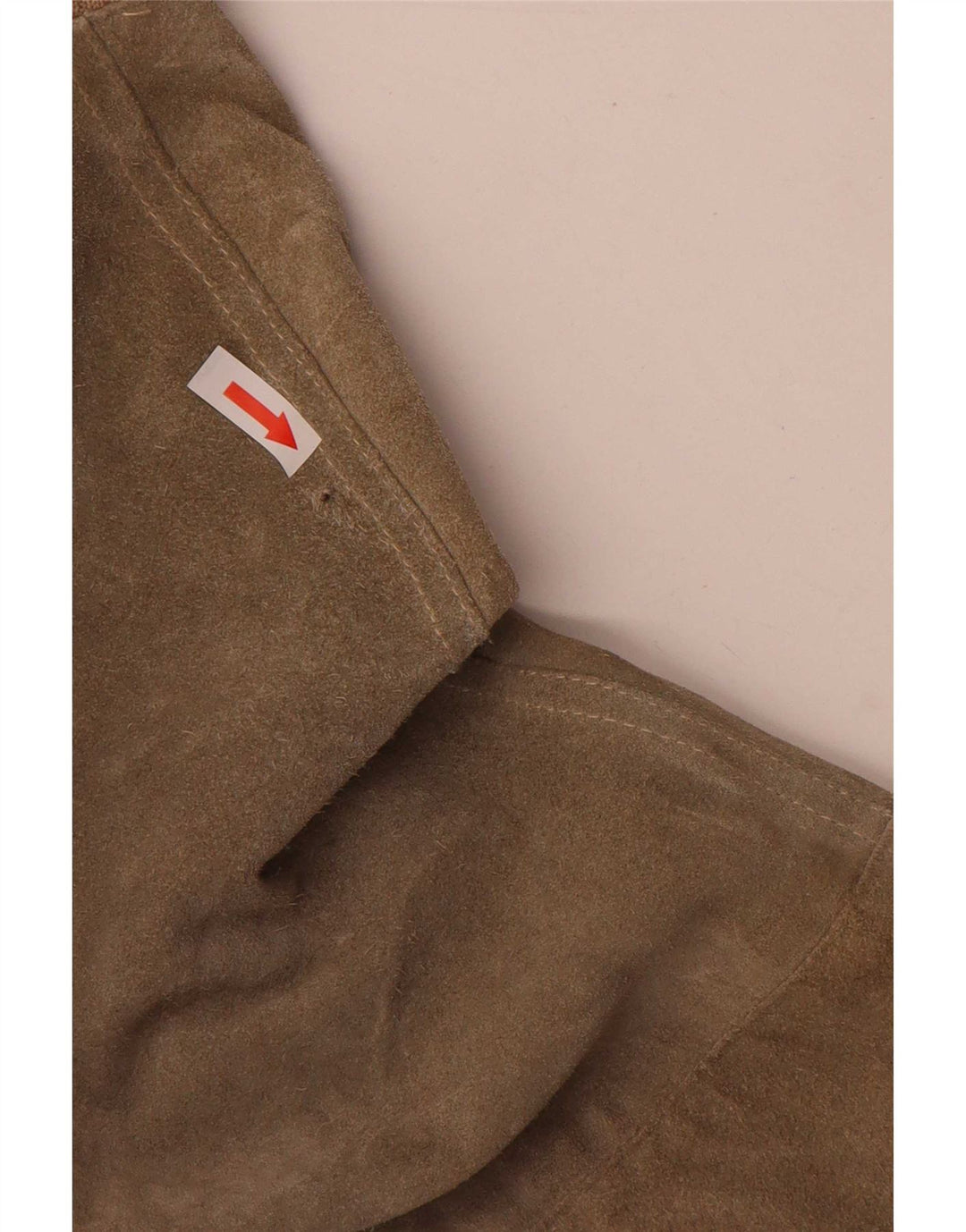 Vintage Mens Suede Bomber Jacket UK 38 Medium Green Leather