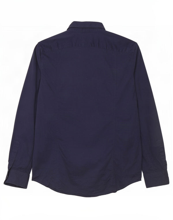 Replay Mens Shirt Medium Navy Blue Cotton