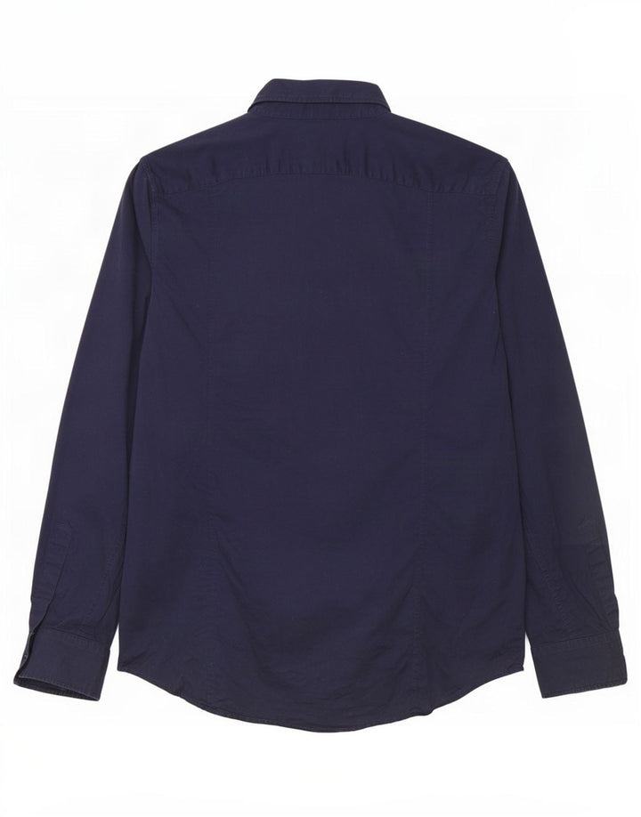 Replay Mens Shirt Medium Navy Blue Cotton