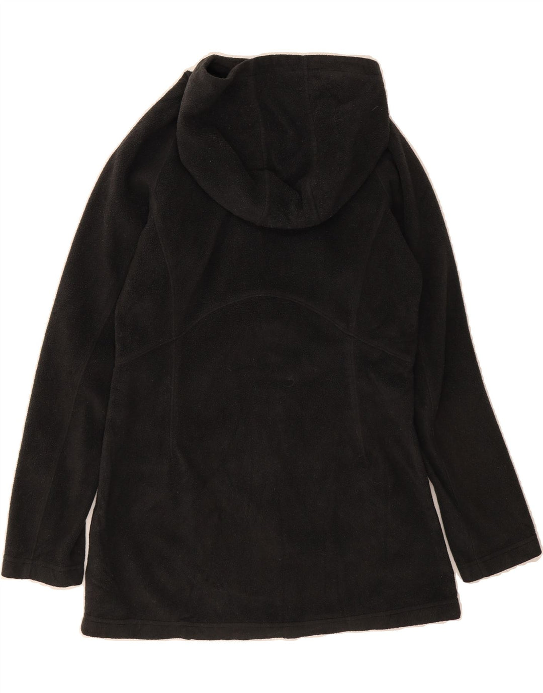 COLUMBIA Womens Hooded Fleece Jacket UK 10 Small Black Polyester Vintage Columbia and Second-Hand Columbia from Messina Hembry 