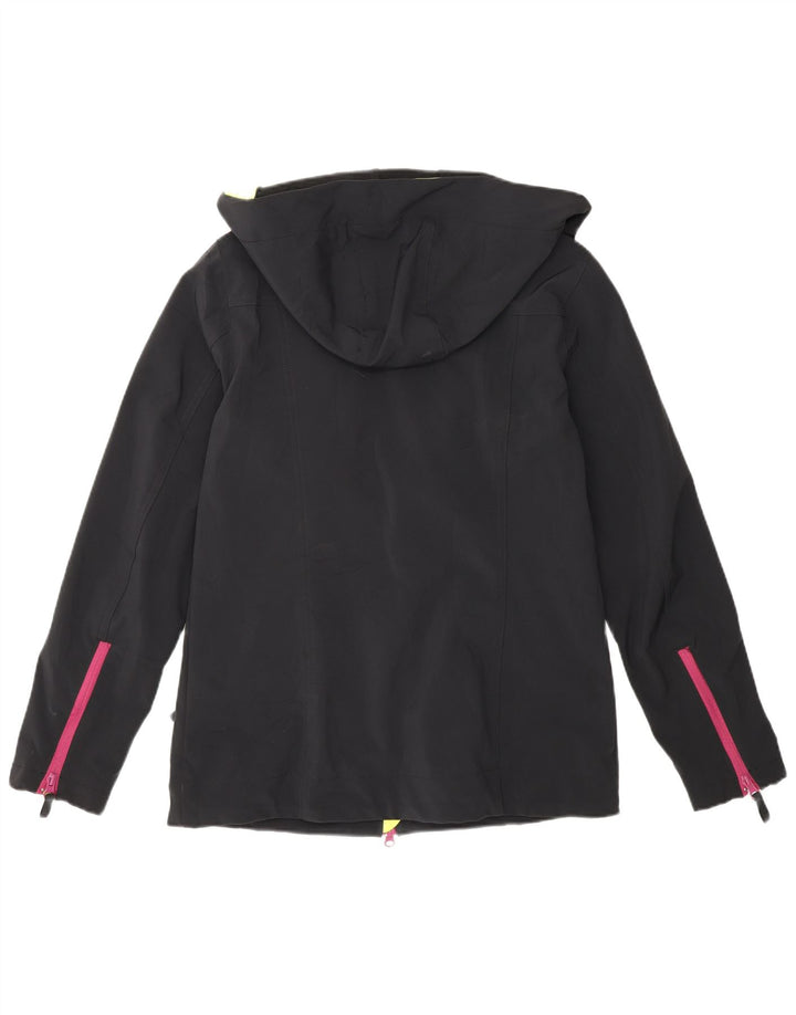 Bonprix Collection Womens Hooded Tracksuit Top Jacket UK 12 Medium Black