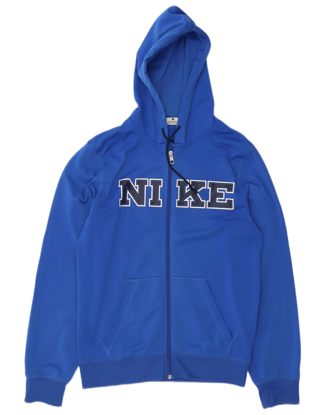 Nike Mens Graphic Zip Hoodie Sweater Small Blue Polyester