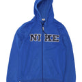 Nike Mens Graphic Zip Hoodie Sweater Small Blue Polyester