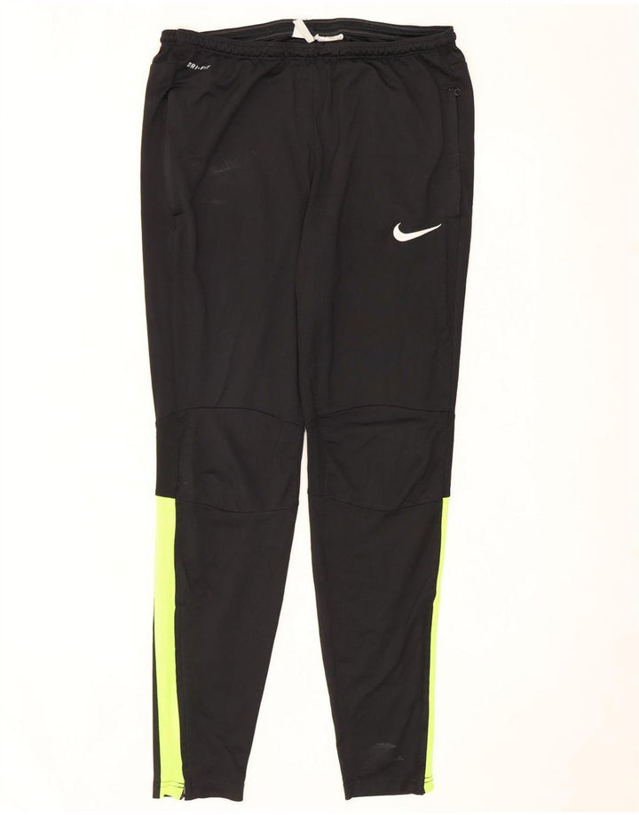 Nike Mens Dri Fit Tracksuit Trousers Medium Black Colourblock