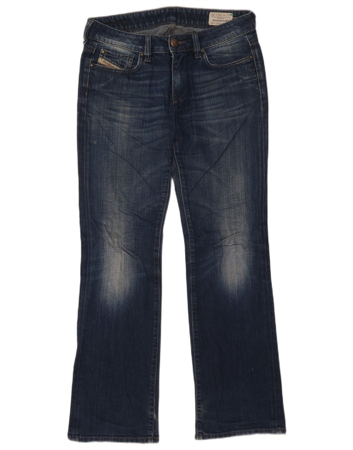 Diesel Mens Ronhary Stretch Bootcut Jeans W29 L30 Navy Blue Cotton