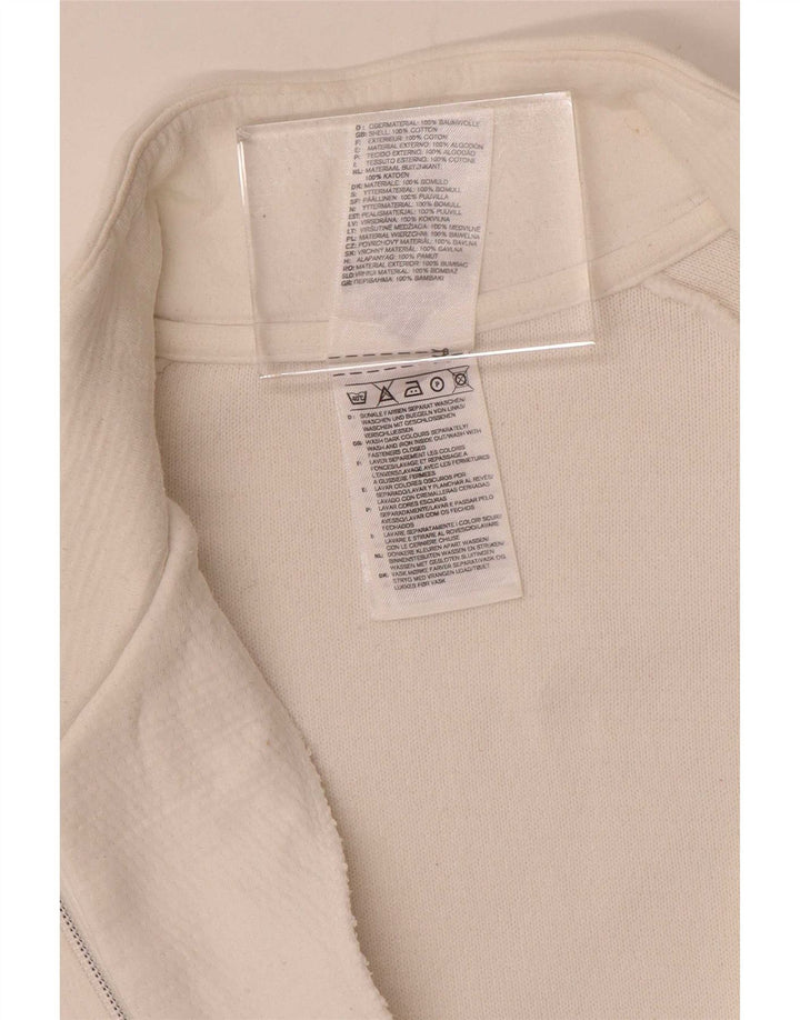 Adidas Womens Regular Fit Tracksuit Top Jacket UK 12 Medium White Striped