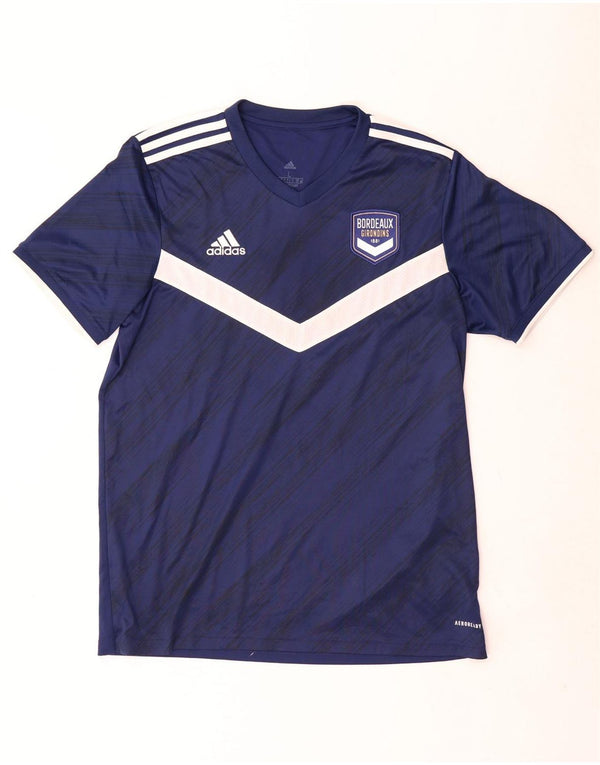 Adidas Mens Aeroready T-Shirt Top Large Navy Blue Polyester