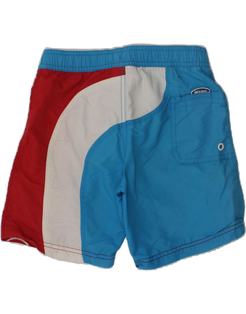 NORTH SAILS Boys Graphic Swimming Shorts 7-8 Years Blue Colourblock | Vintage North Sails | Thrift | Second-Hand North Sails | Used Clothing | Messina Hembry 
