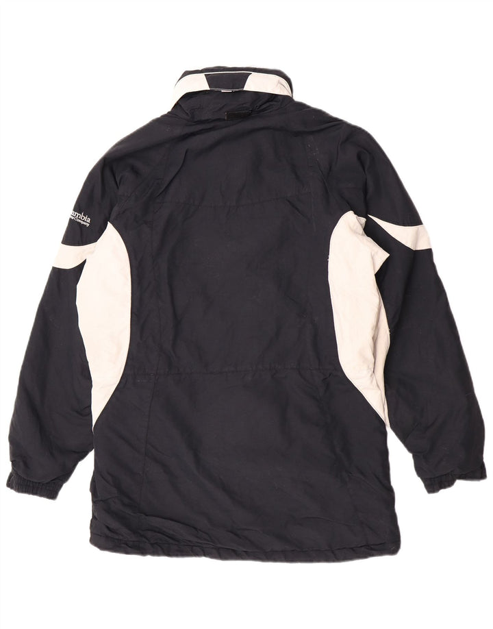 Columbia Womens Oversized Padded Jacket UK 10 Small Navy Blue Colourblock