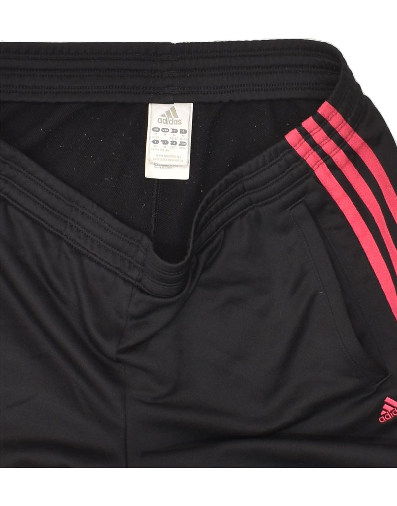 ADIDAS Womens Tracksuit Trousers UK 12/14 Medium Black Polyester | Vintage Adidas | Thrift | Second-Hand Adidas | Used Clothing | Messina Hembry 