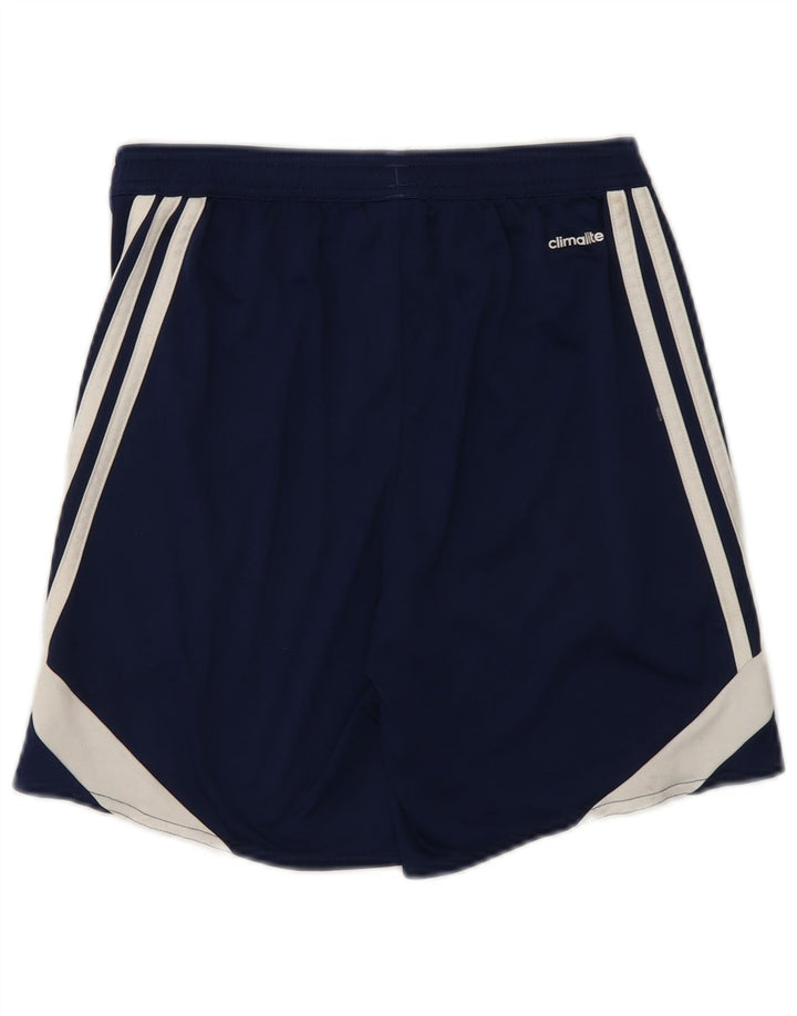 ADIDAS Boys Climalite Sport Shorts 11-12 Years Large  Navy Blue