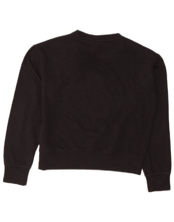 Champion Girls Graphic Sweatshirt Jumper 13-14 Years XL Black Cotton