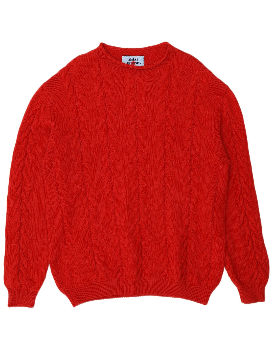 Les Copains Mens Turtle Neck Jumper Sweater IT 52 Large Red Virgin Wool