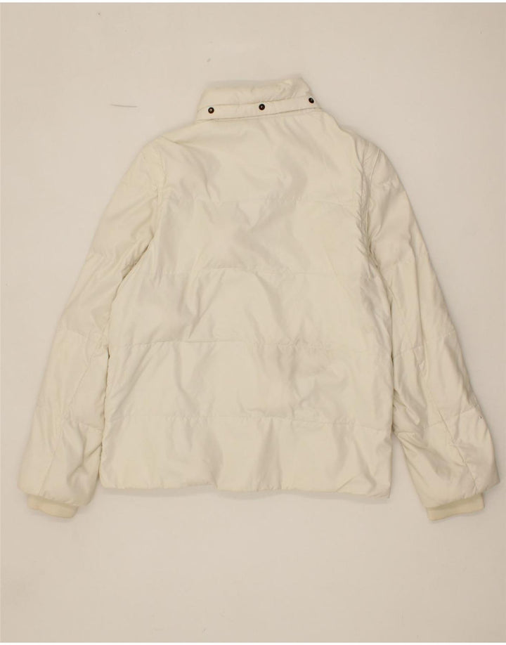 ARMANI JEANS Womens Padded Jacket EU 42 Large White Polyamide Vintage Armani Jeans and Second-Hand Armani Jeans from Messina Hembry 