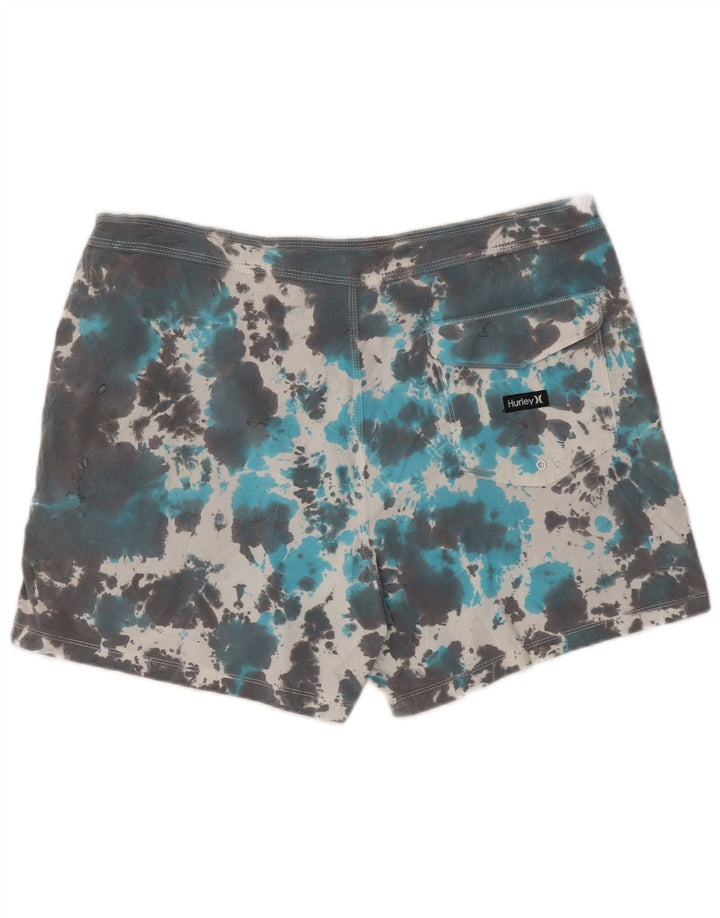 Hurley Mens Swimming Shorts XL  Grey Tie Dye Polyester