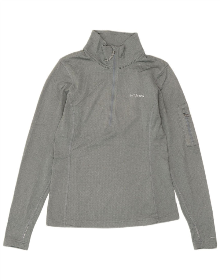 COLUMBIA Mens Omni-Wick Zip Neck Pullover Tracksuit Top XS Grey Polyester