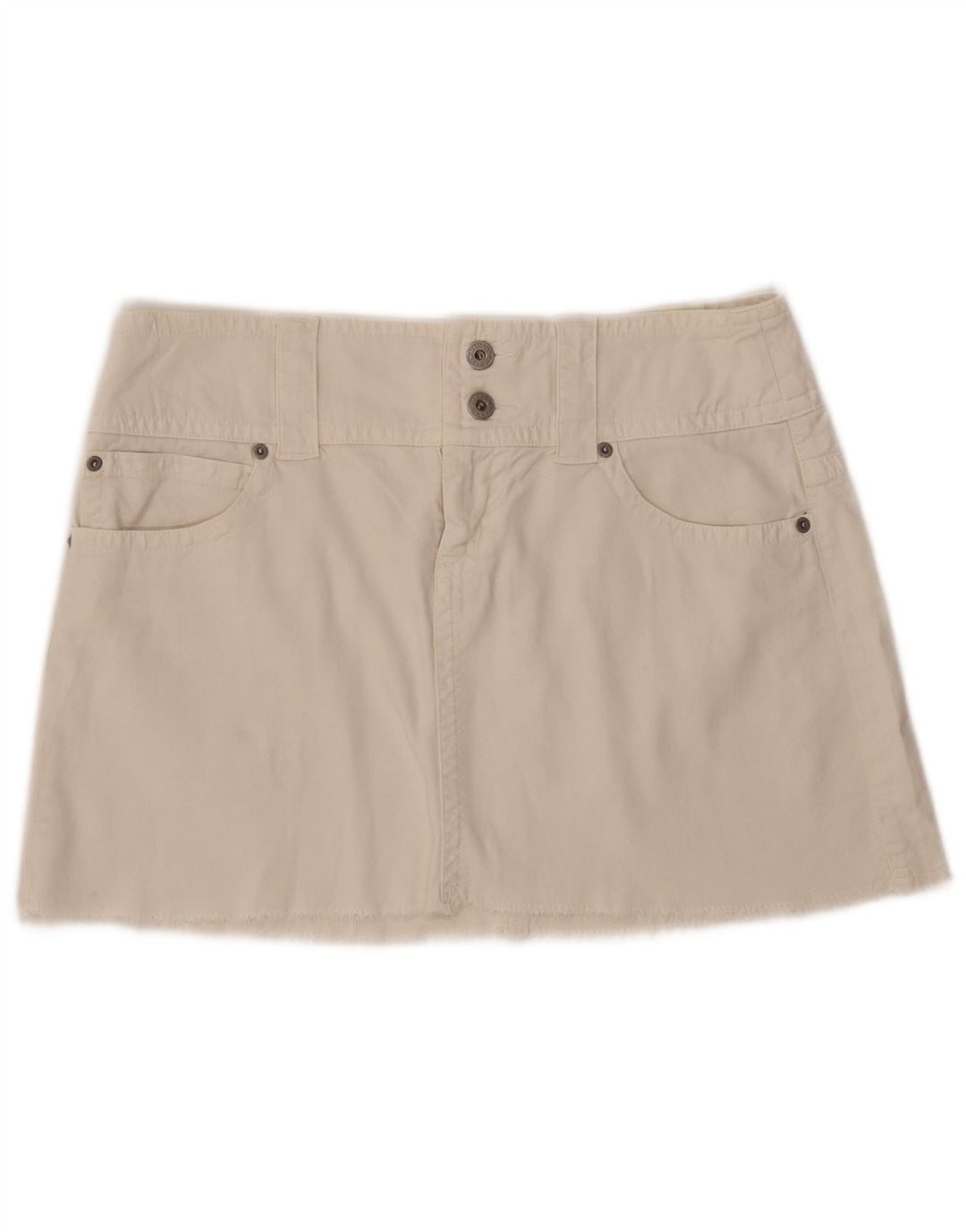 Guess Womens Denim Mini Skirt Medium W32  White